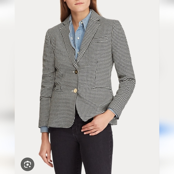 NEW, Ralph Lauren Black & White Houndstooth Blazer 16 - Picture 10 of 10